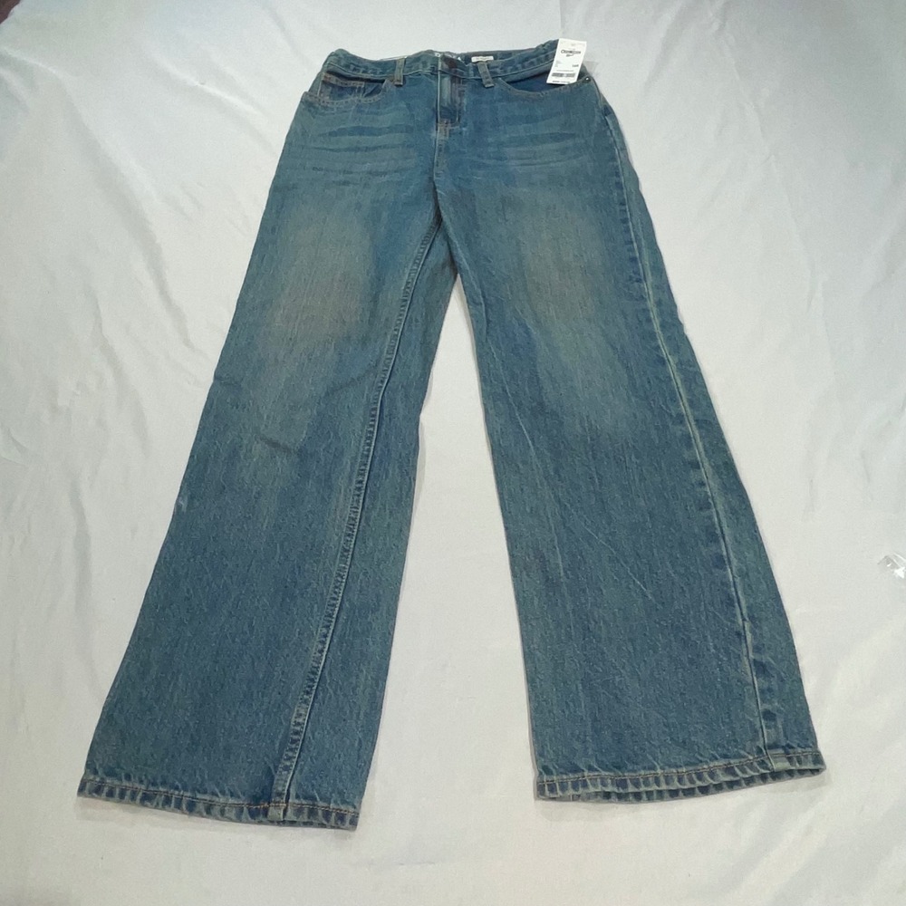 OshKosh Bgosh Kids 14R Wide Leg Blue Jeans Classic E-Z Adjust Waist Medium Wash